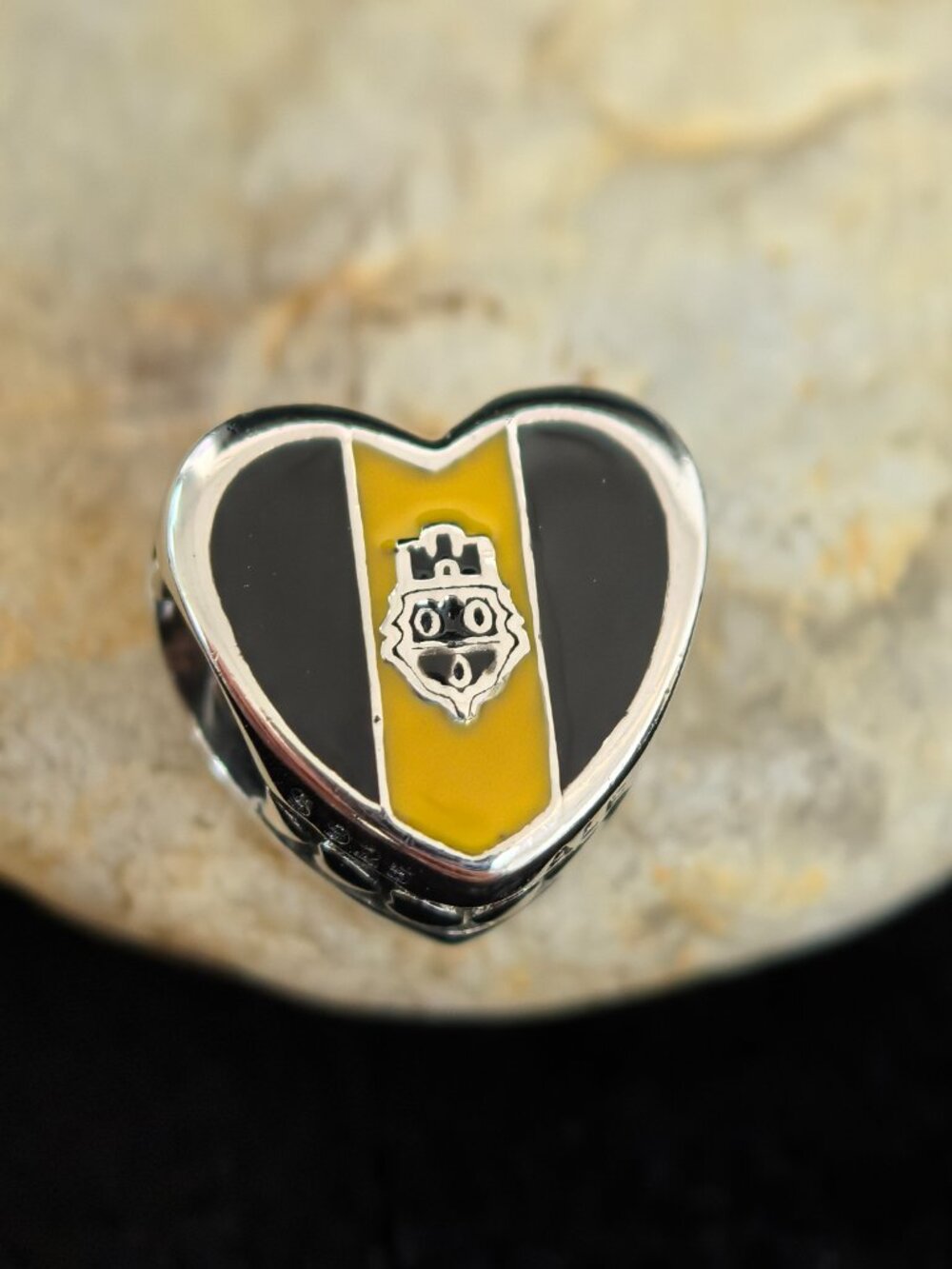 Pandora Pittsburgh Exclusive Travel Heart Charm, S925 Silver Jewelry (Women's)